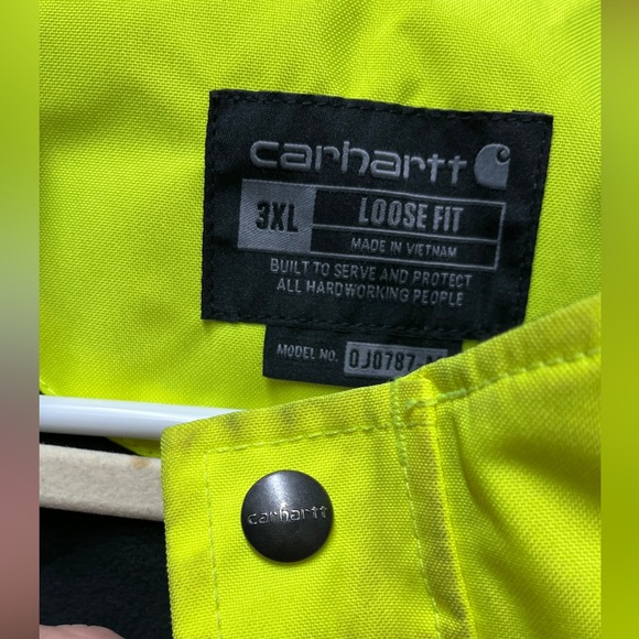 Carhartt Men's High-Vis Waterproof Loose Fit Class 3 Jacket - Picture 11 of 14